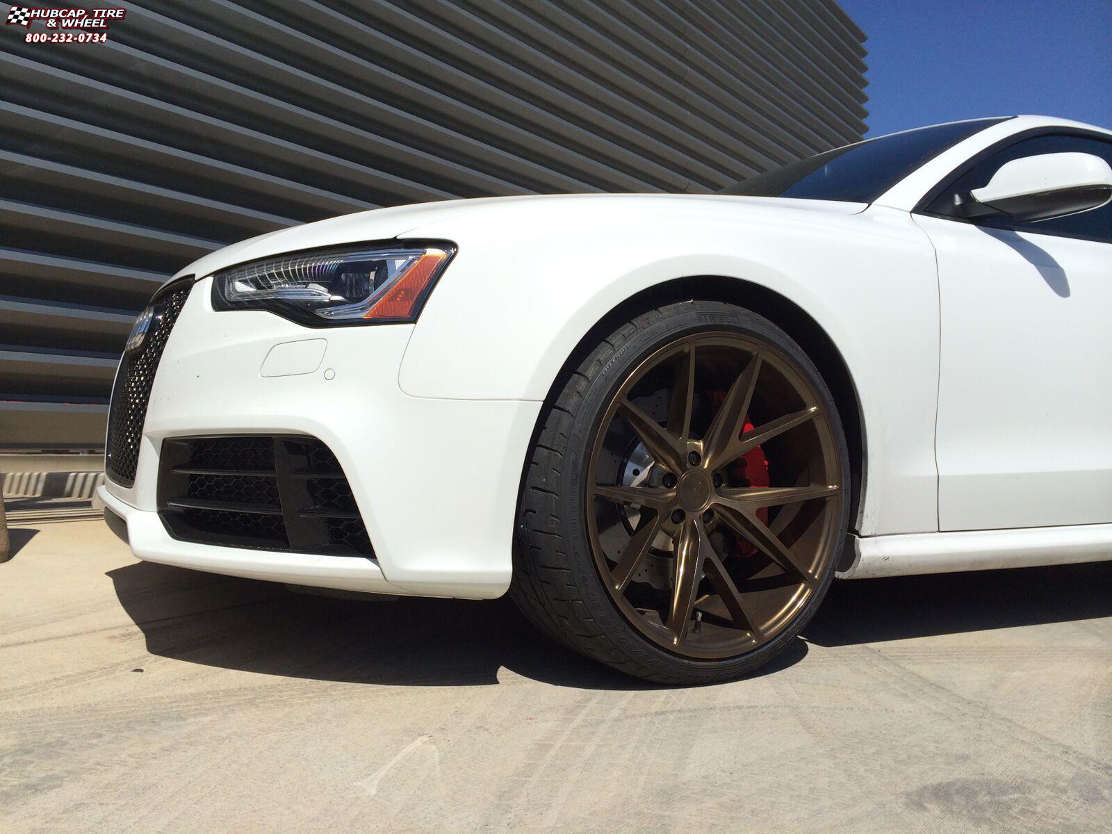 vehicle gallery/audi rs5 niche misano m117 20x105  Gloss Bronze wheels and rims